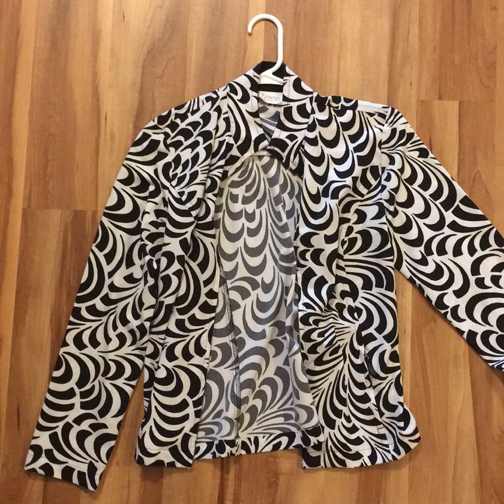 Black and White Blouse